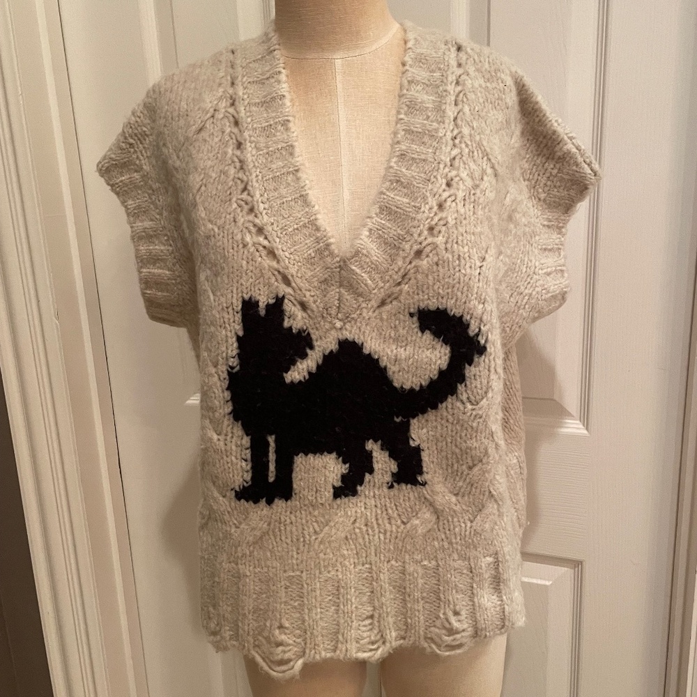 Anthropologie - Pilcro Distressed Oversized Sweater Vest (Large)